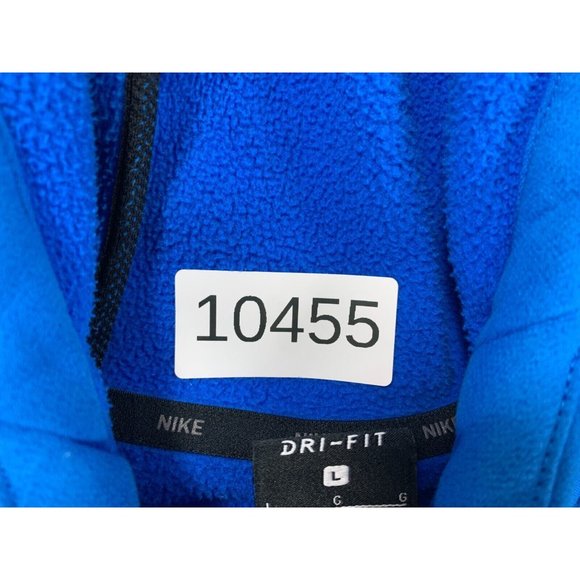 Nike Dri Fit Logo Midweight Hoodie Sweatshirt (Men's Large) Blue - Picture 4 of 12